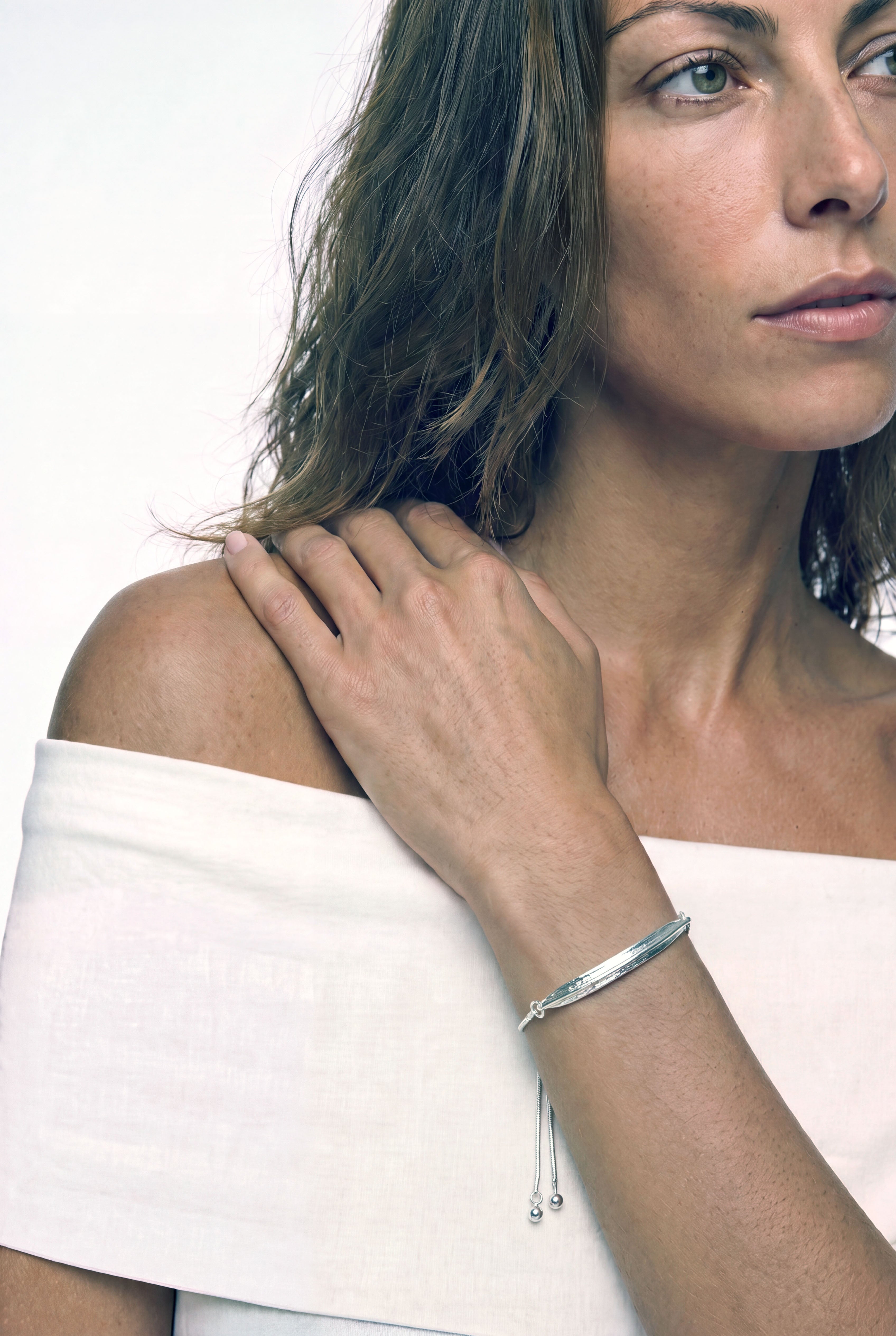 Silber Frühlingsblatt Armband