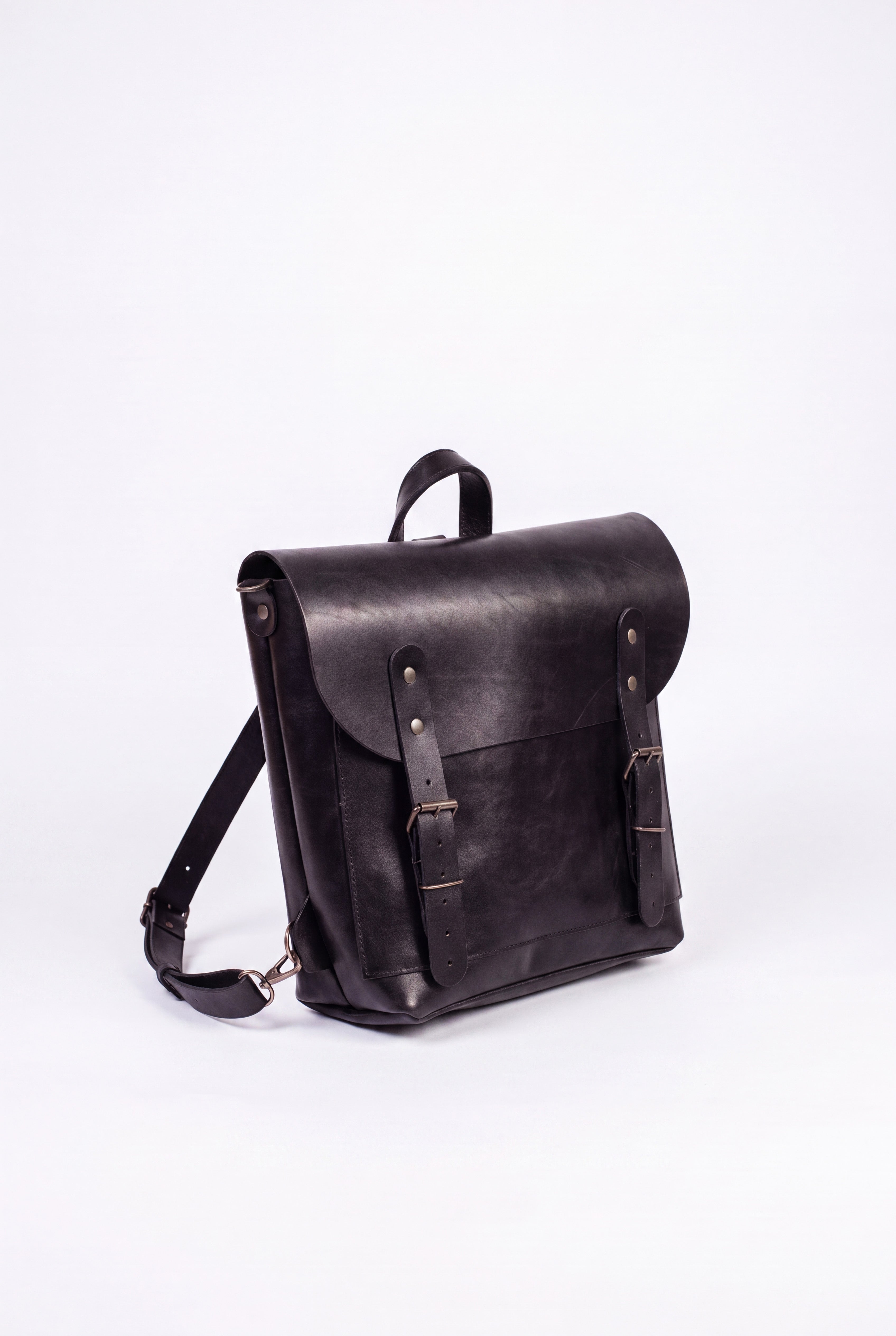 Vellundt Lederrucksack