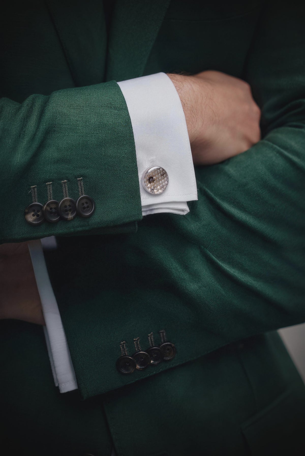 Fish Leather Cufflinks