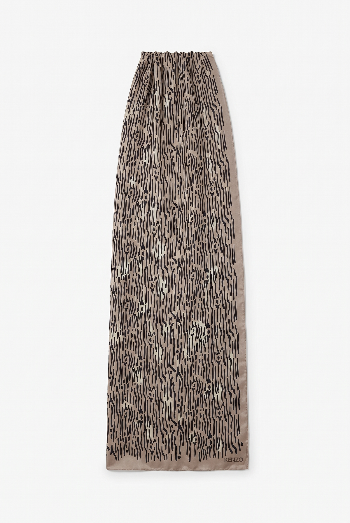 Kenzo Paris Leopard Print Silk Scarf